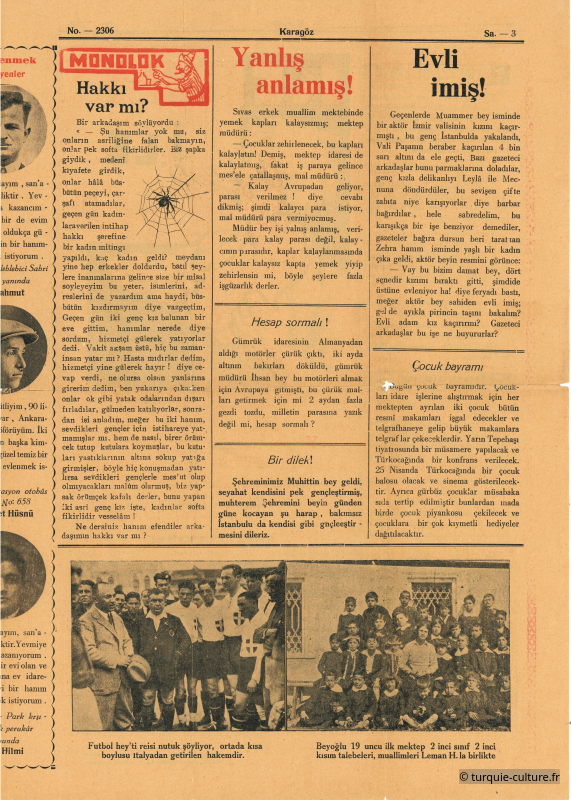 Karagöz, 23 avril 1930