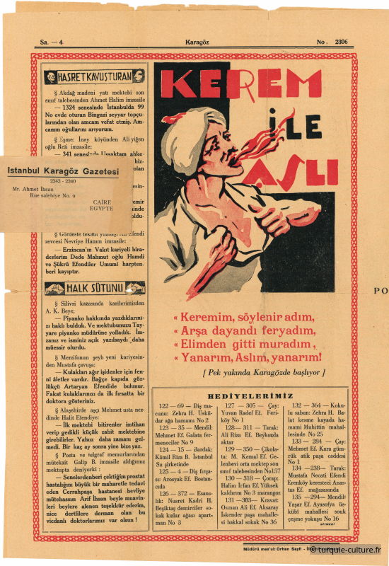 Karagöz, 23 avril 1930