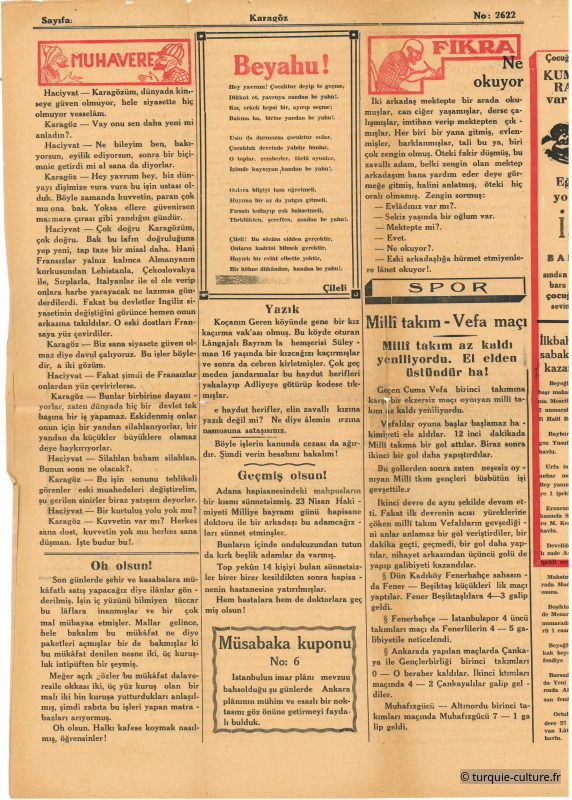 Karagöz, 23 avril 1933