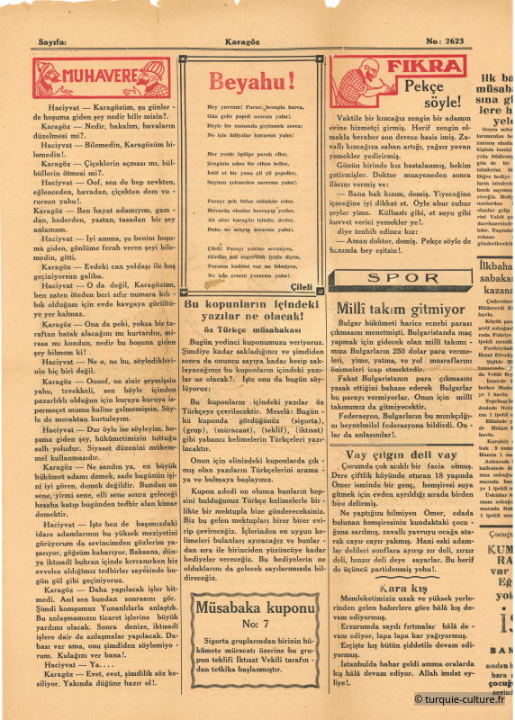 Karagöz, 6 mai 1933
