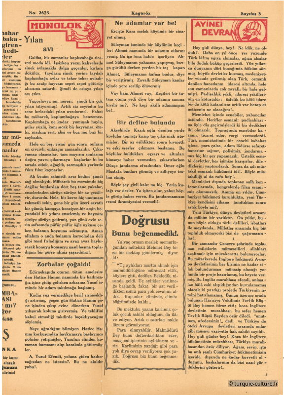 Karagöz, 6 mai 1933