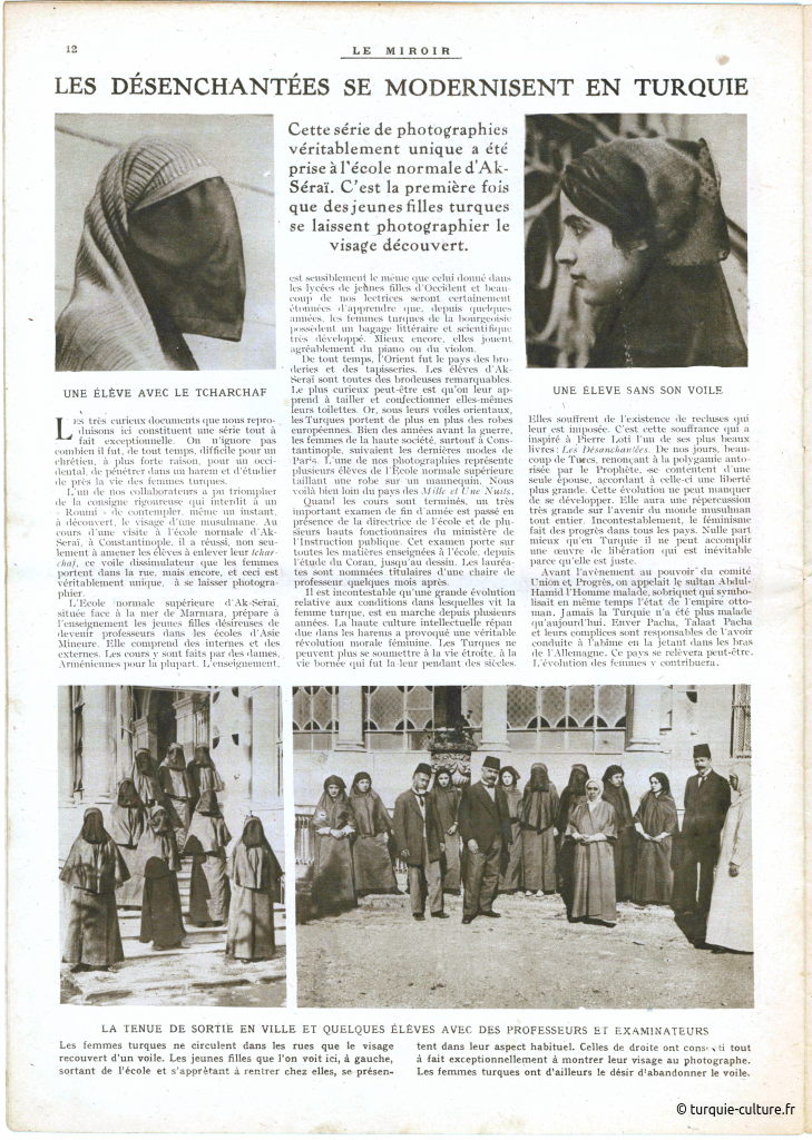 Le miroir, 1919, femmes turques