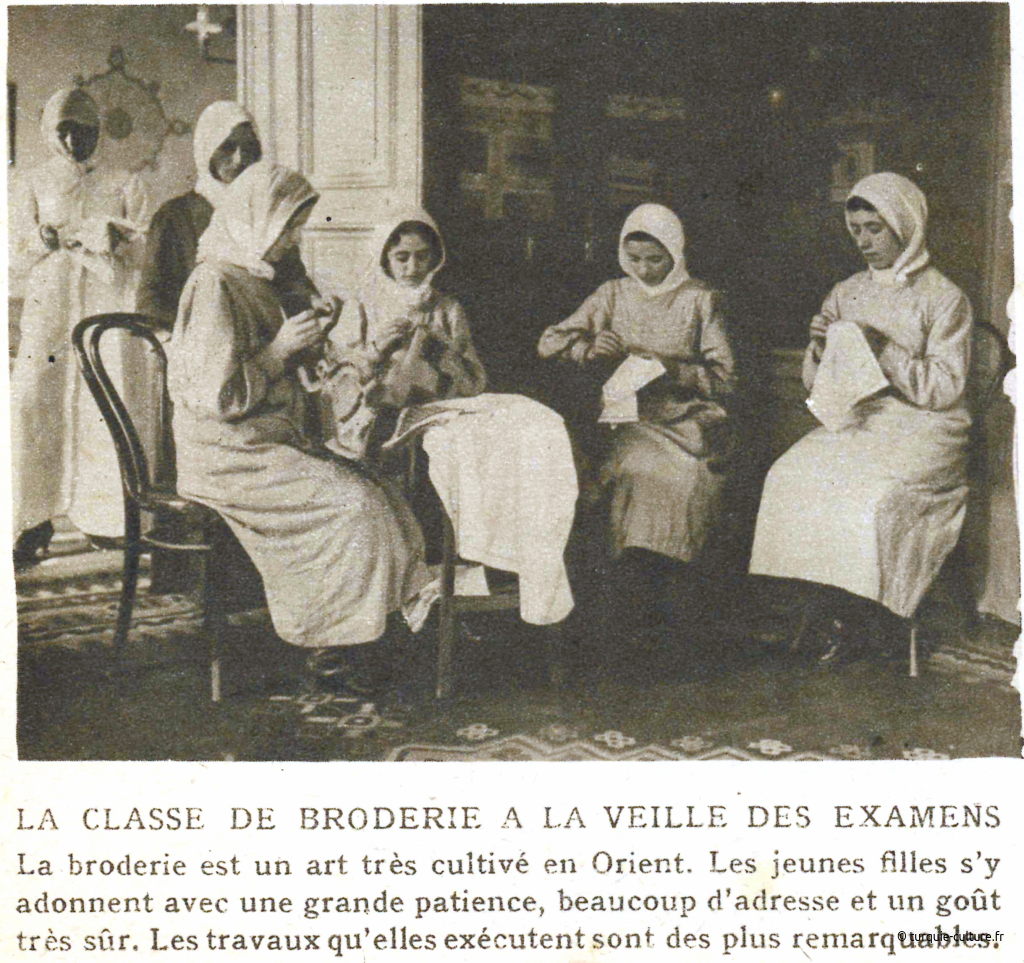 Le miroir, 1919, femmes turques, broderie