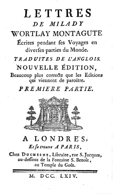 Montague, Lettres, 1764