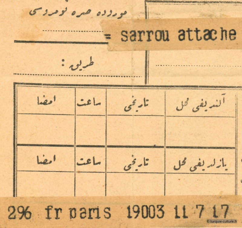 Télégramme, Sarrou, 1925