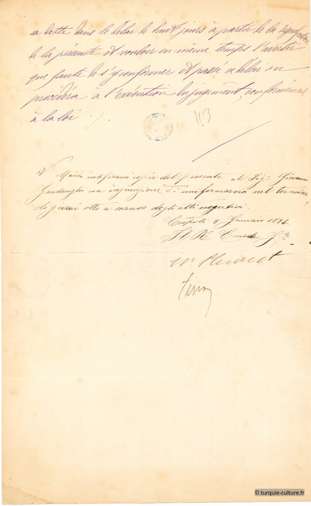 tribunal de commerce, Constantinople, 1891