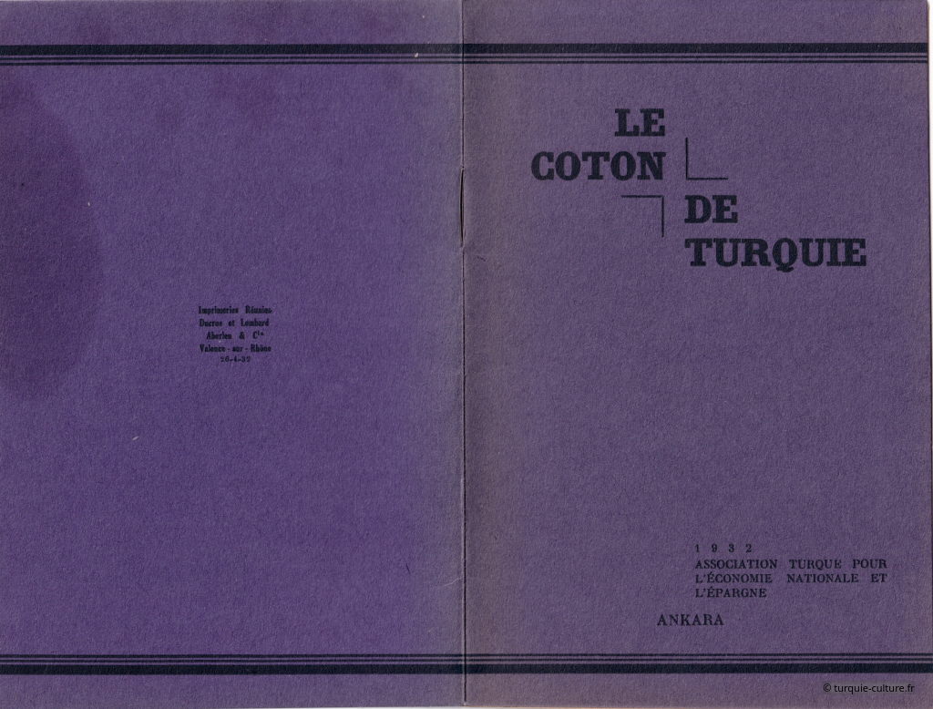 Tuquie, coton, 1932